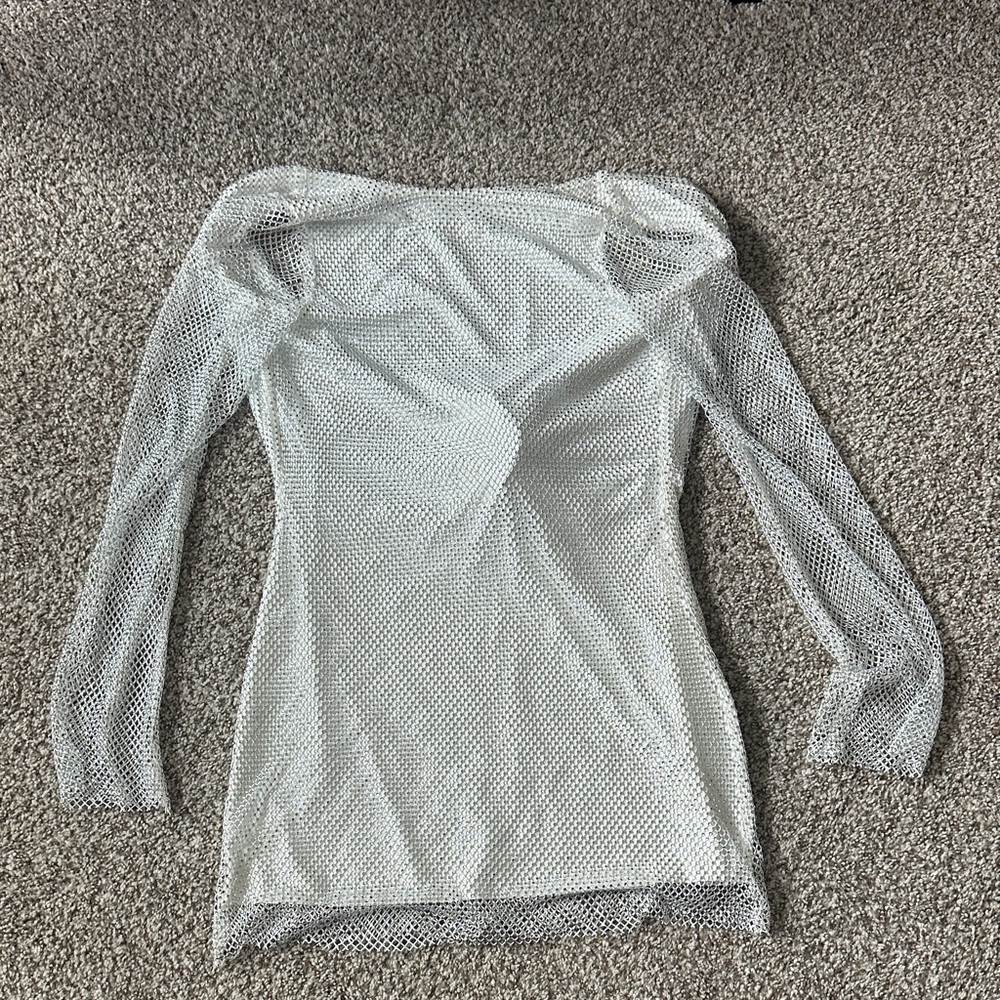 12th Tribe White Mesh Mini Skirt Cover-Up